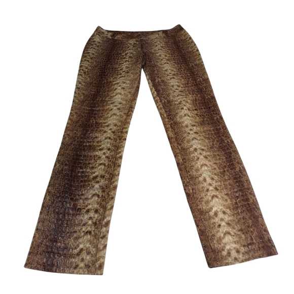 Nelli Women's Brown Animal Print Pants Size Large L - Picture 3 of 12